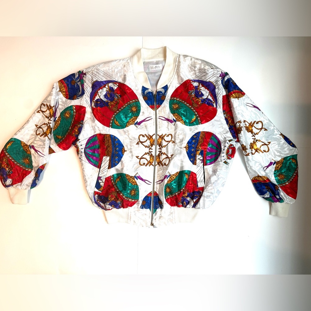 Vintage Metro High Creation Colorful Balloon Print Jacket